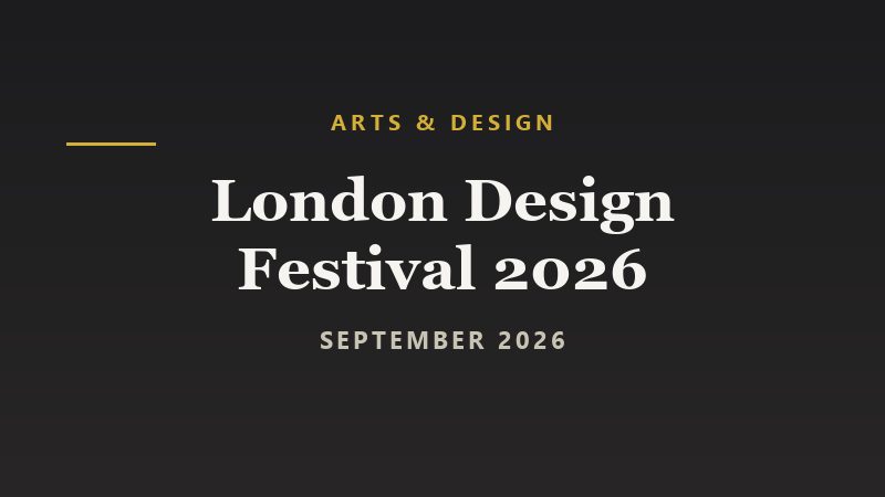 London Design Festival 2026